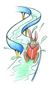 Rabbit on waterslide picture
