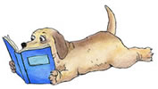 reading dog picture