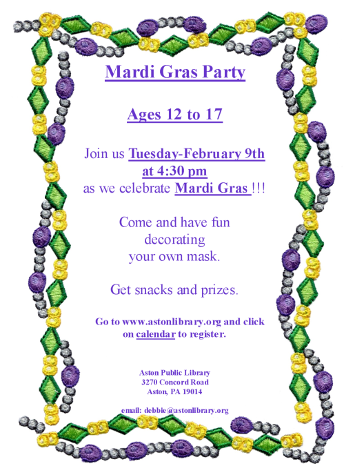 mardi gras flyer